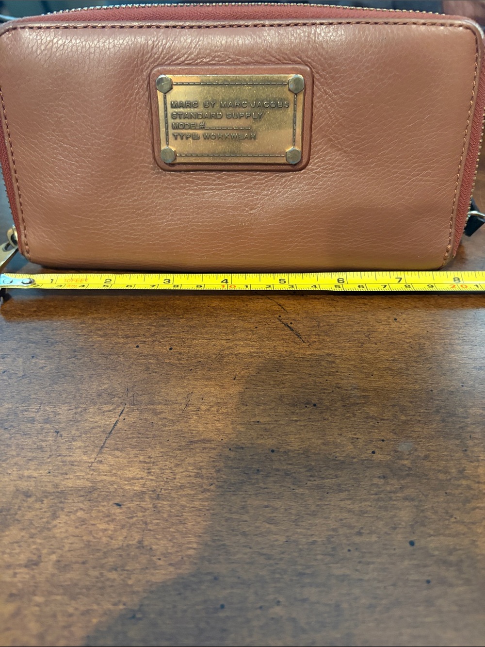 Marc By Marc Jacobs Leather Bag with Gold Plaque - Brown